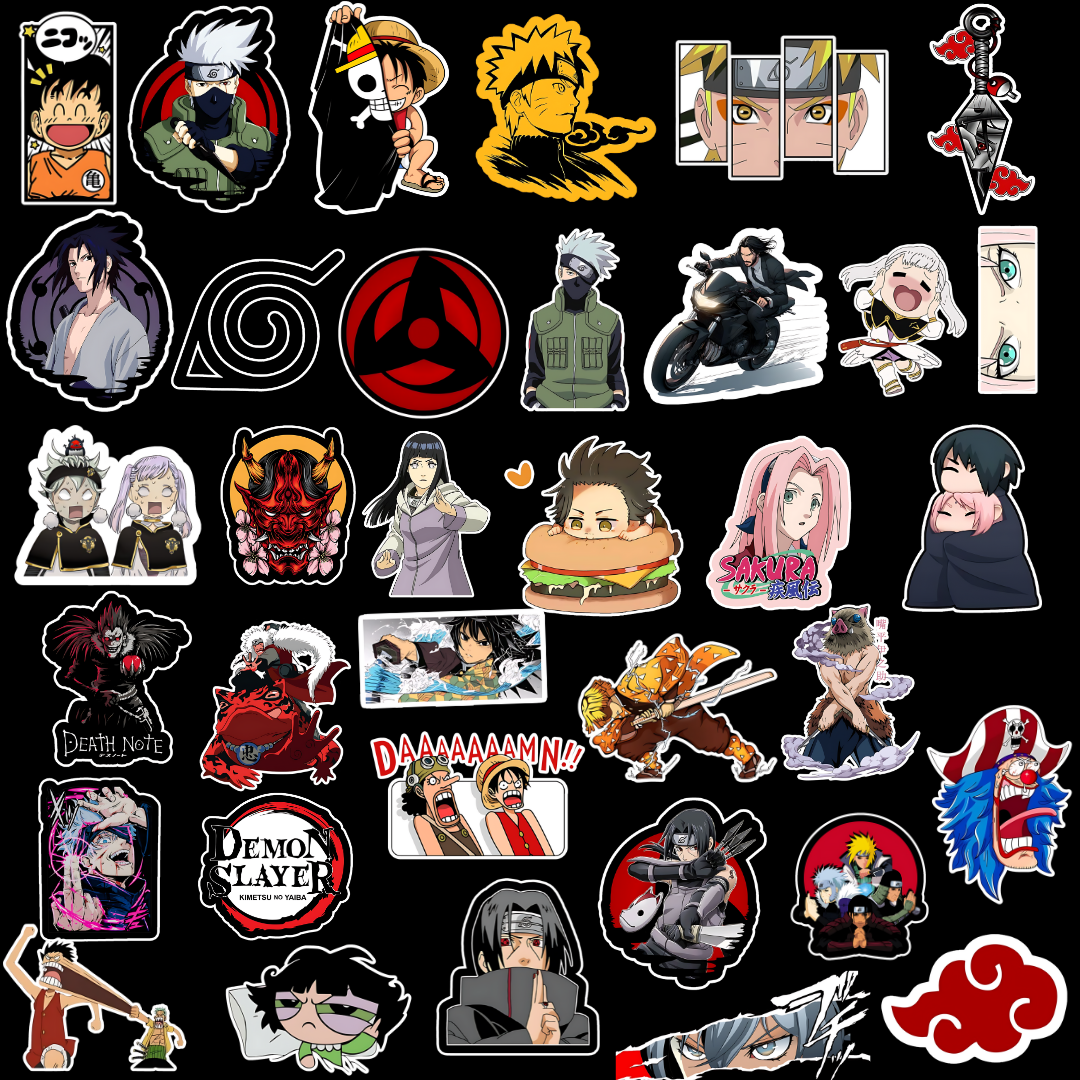 Anime Sticker Pack (35 Stickers)