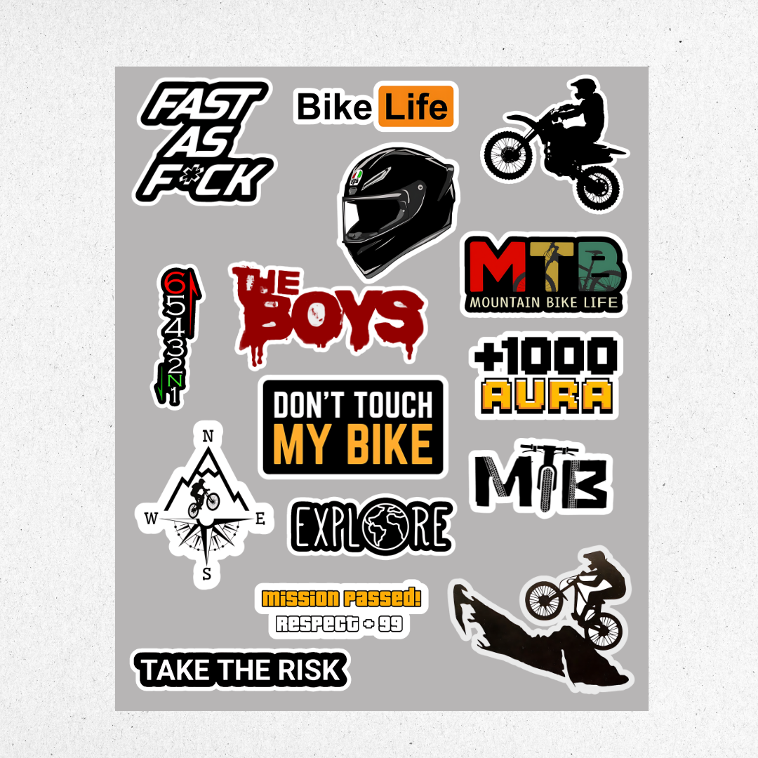 bike mini sticker sheet 1