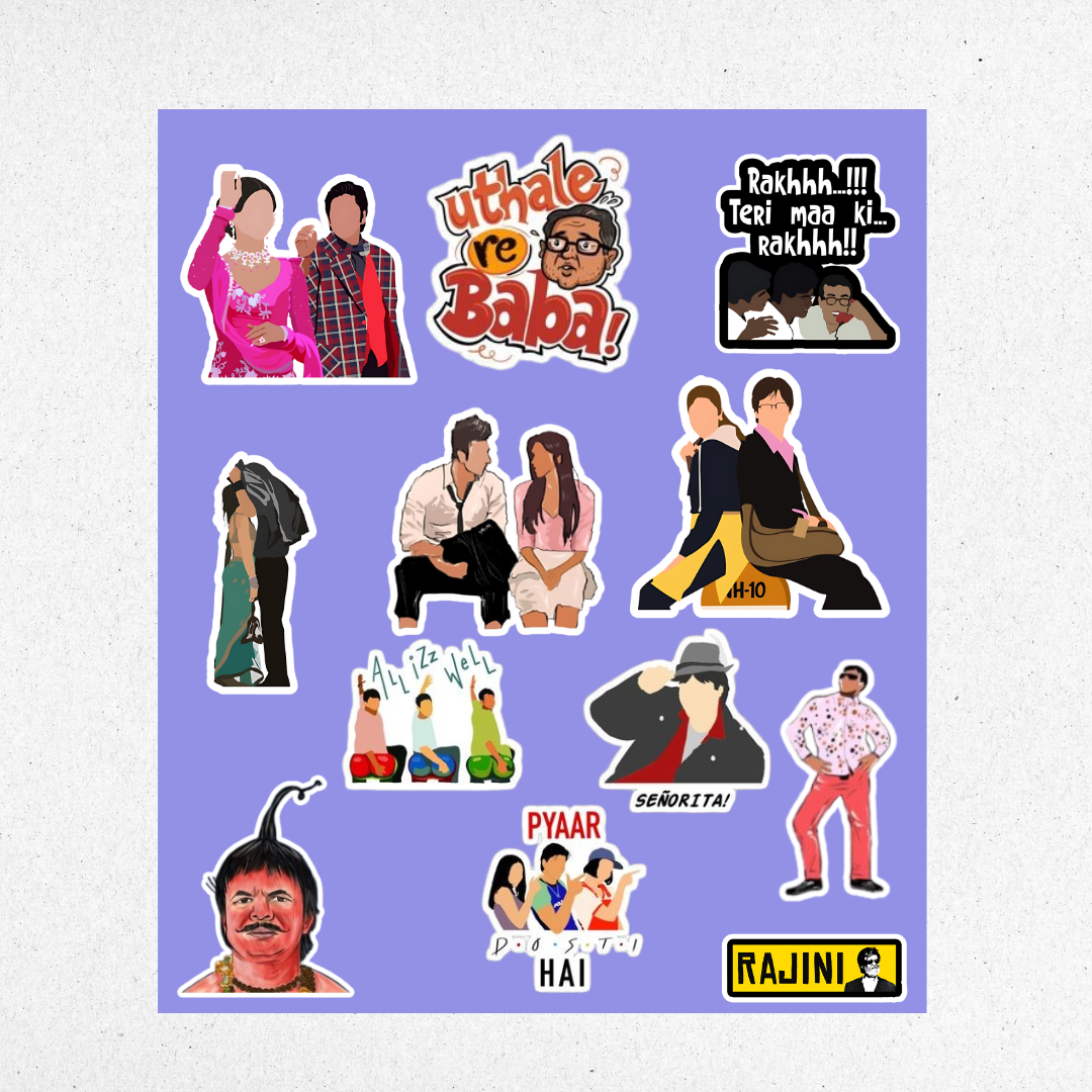 bollywood mini sticker sheet 1