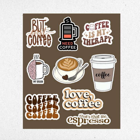 coffee mini sticker sheet 1