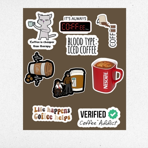 coffee mini sticker sheet 2