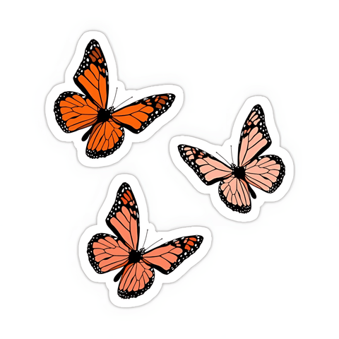 3 Butterflies Sticker