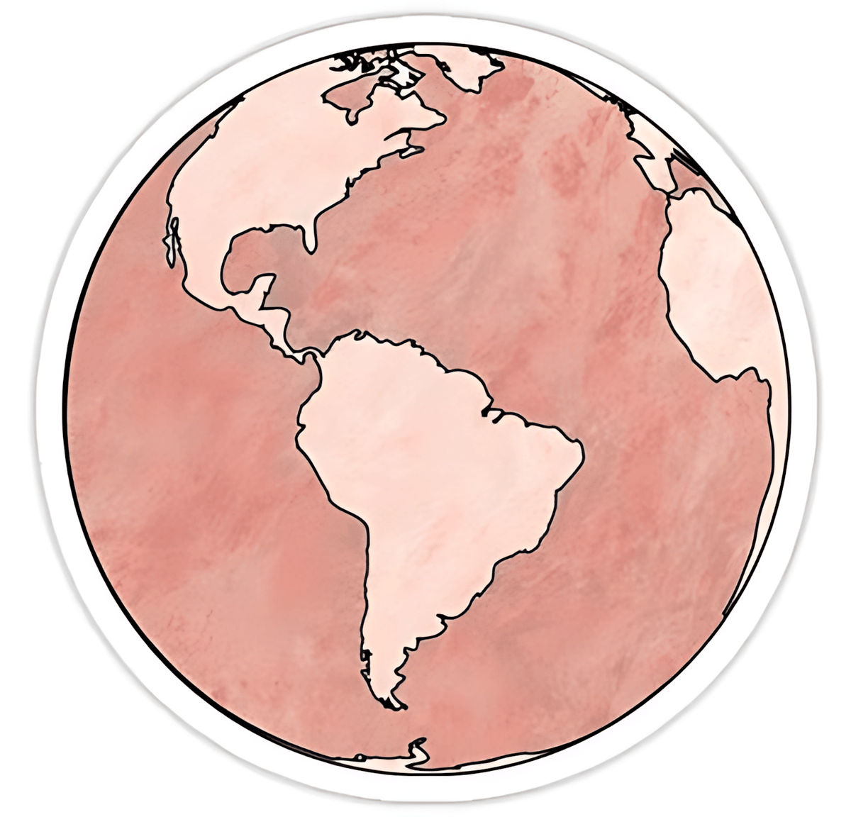 Pink earth Sticker