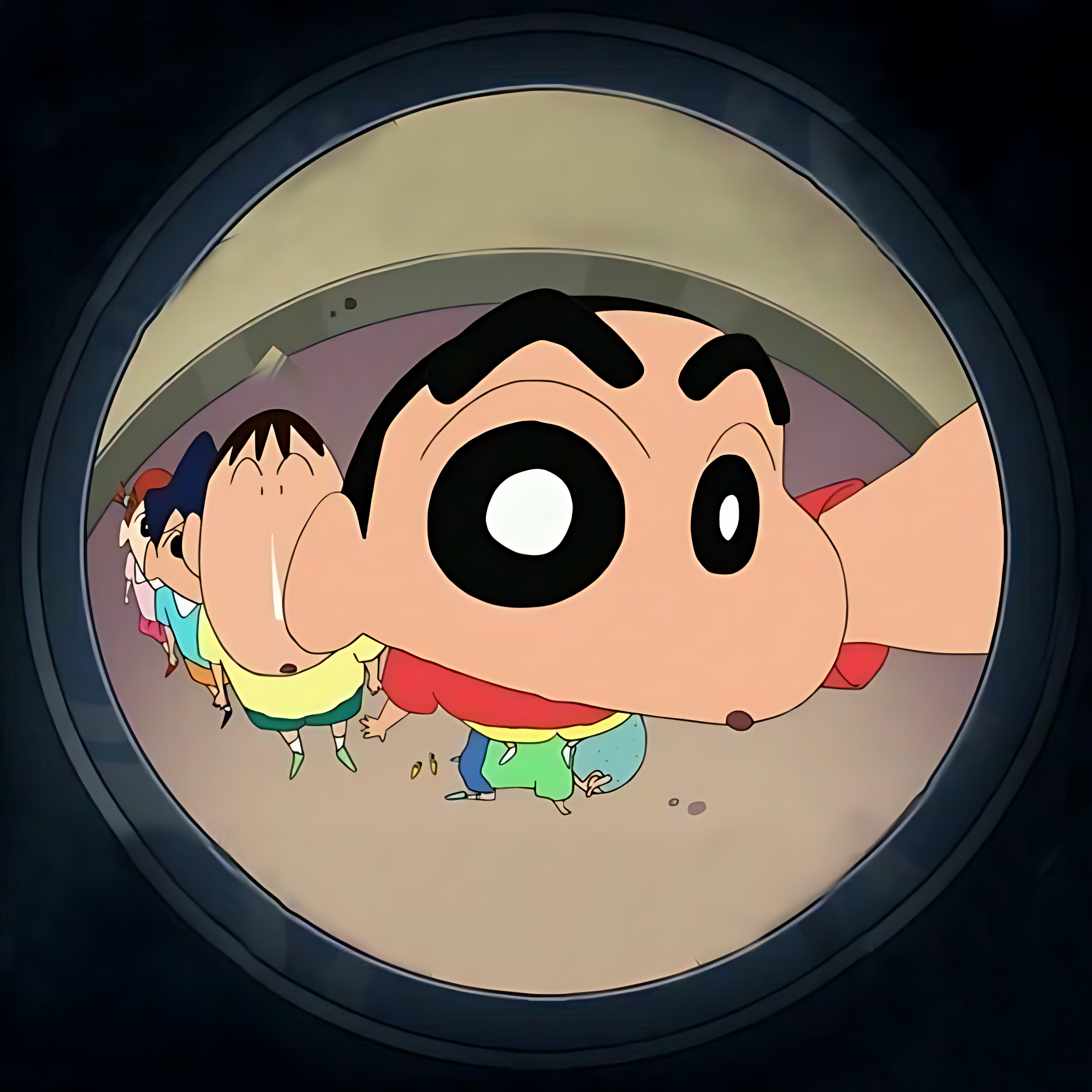 Shinchan Door Eye Sticker