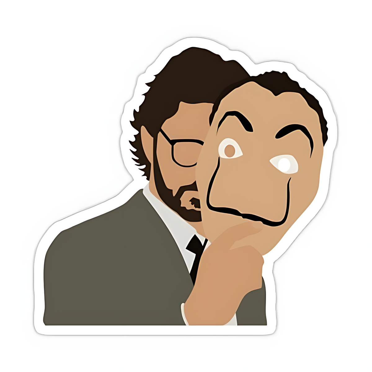 Money Heist Professor Mask Sticker