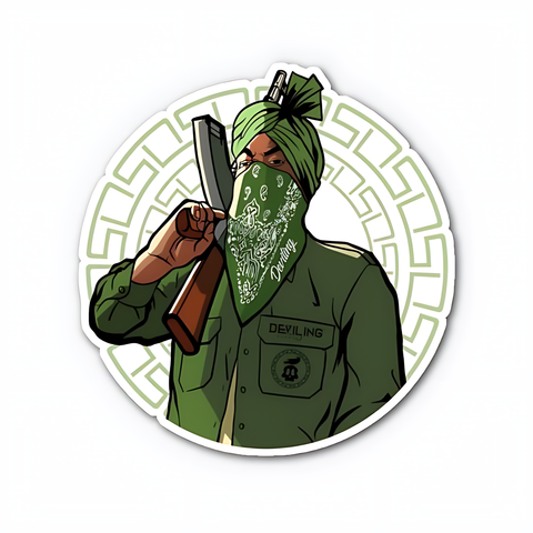 Punjabi Man With Gun Sticker