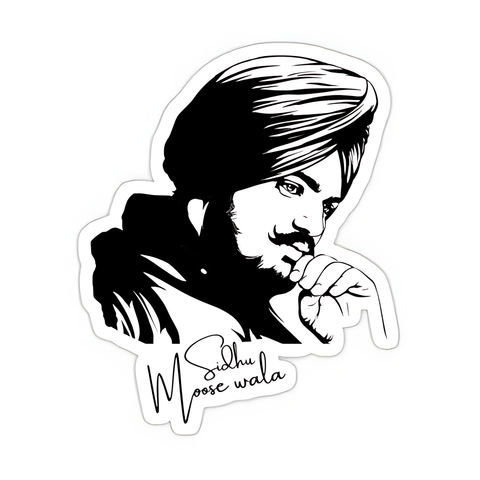 Sidhu Moosewala Signature Sticker