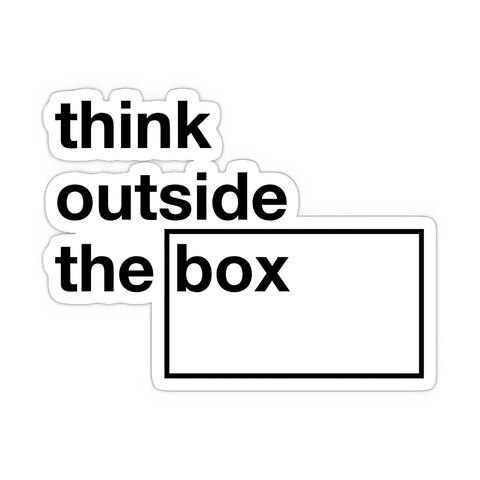 Think Outside The Box Sticker