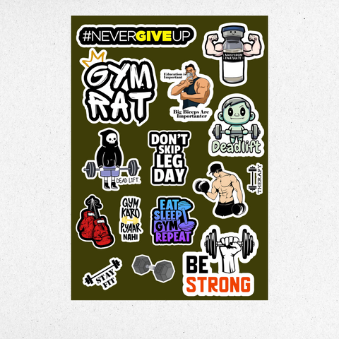 gym mini sticker sheet