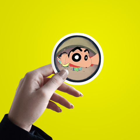 Shinchan Door Eye Sticker