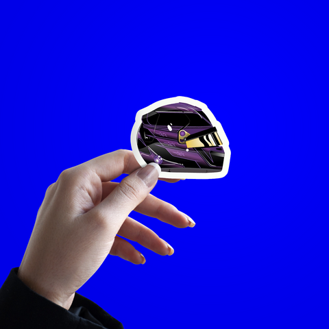 Purple Helmet Sticker