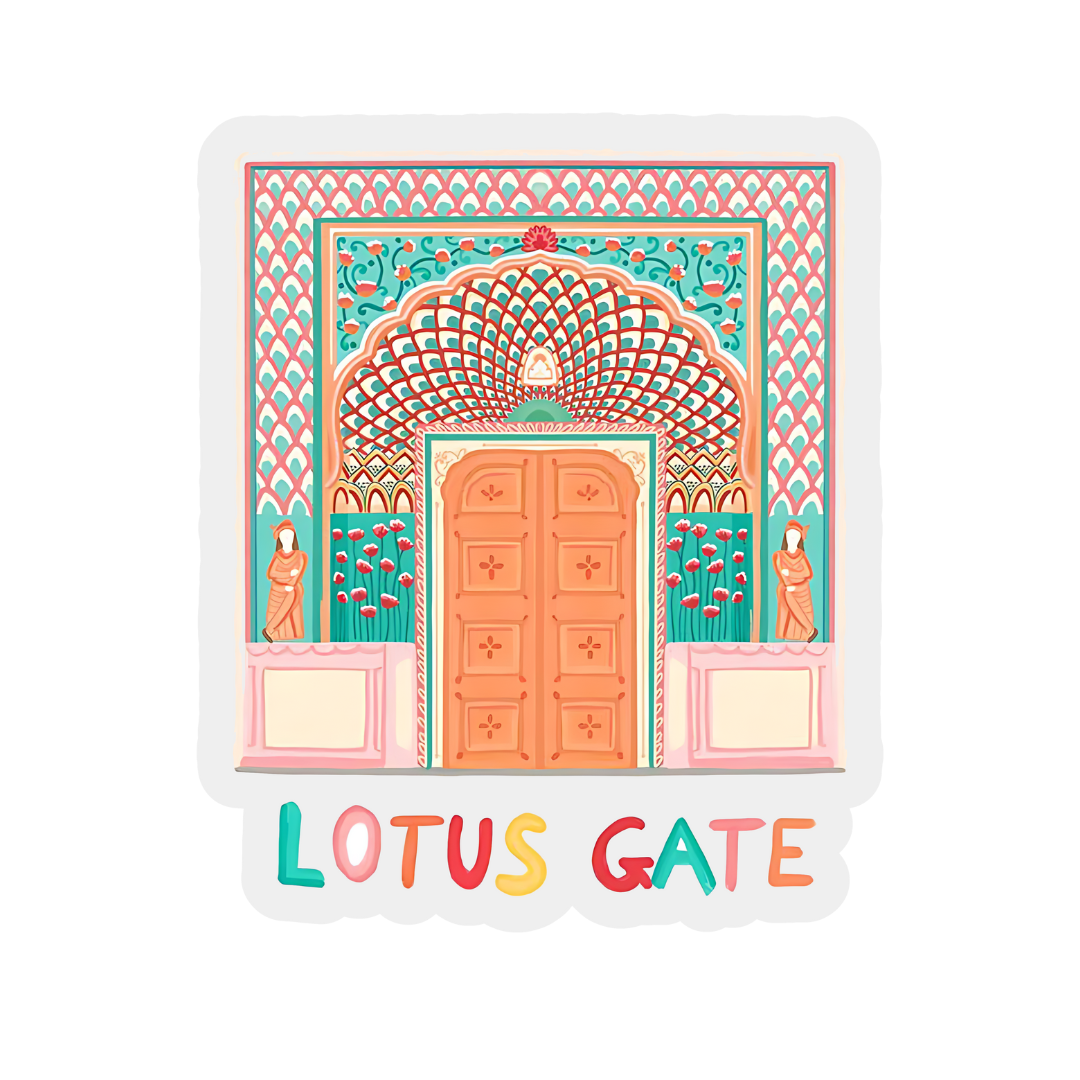 Jaipur Lotus Gate Sticker