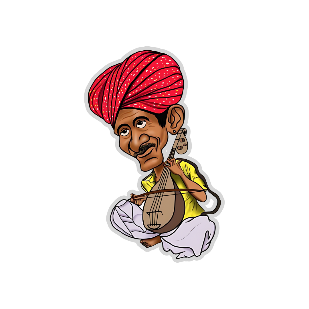 Traditional Rajasthani man Sticker