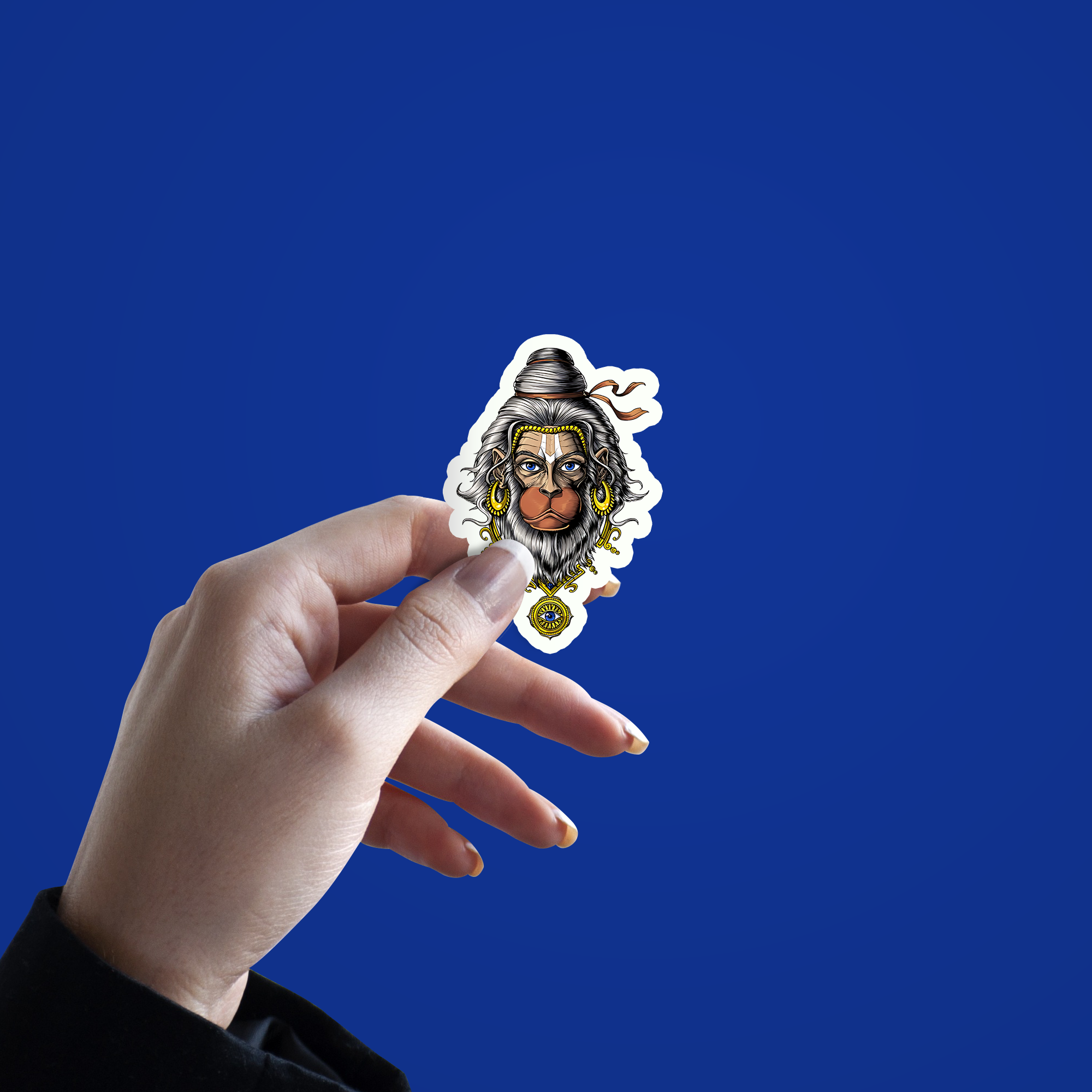 Hanuman Hindu God Magnet Sticker