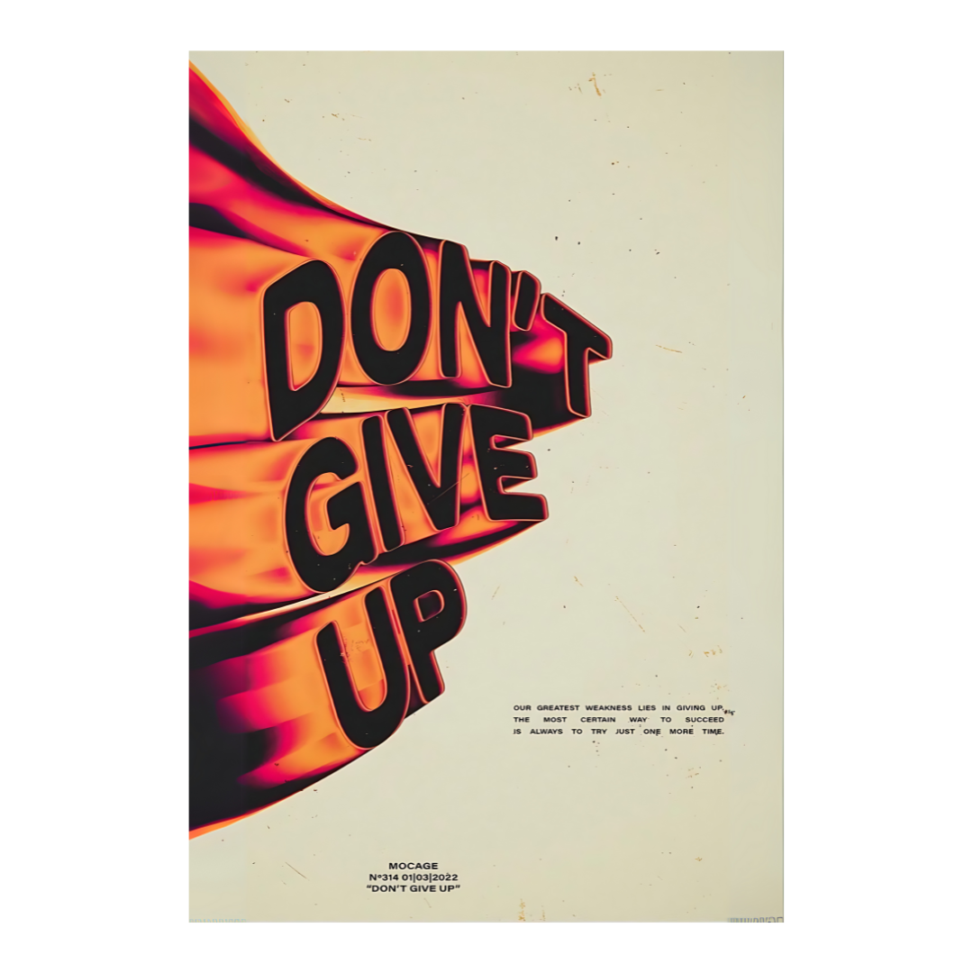 Don't give up motivational poster