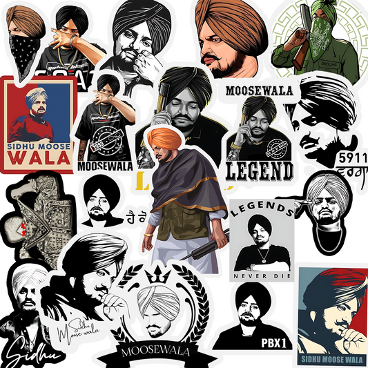 Sidhu Moosewala Sticker Pack (20 Stickers)