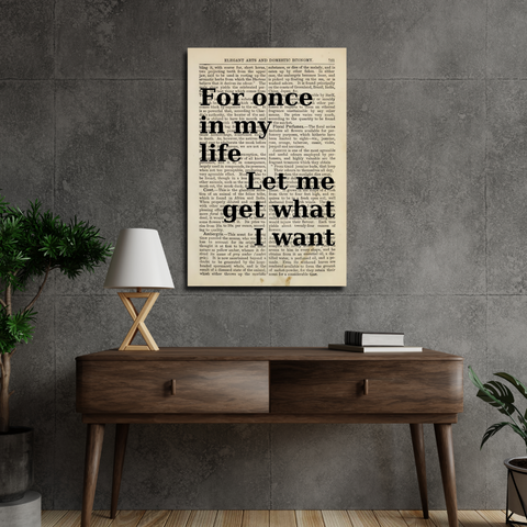 For once in my life let me get what i want poster