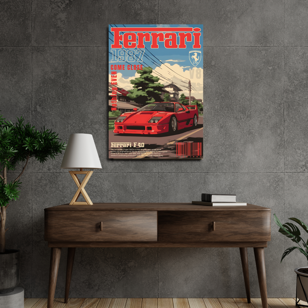 Ferrari 1987 car poster