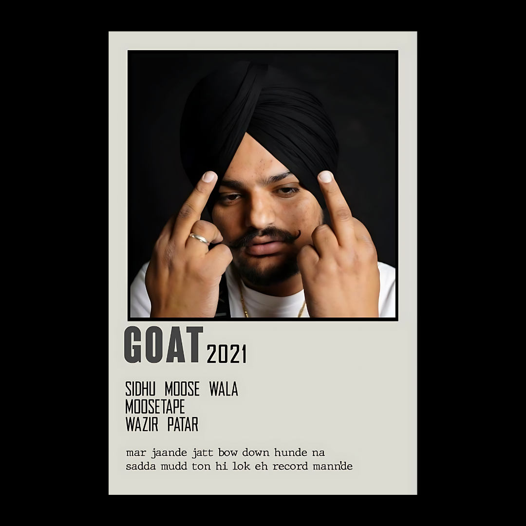 Sidhu moosewala song GOAT 2021 poster