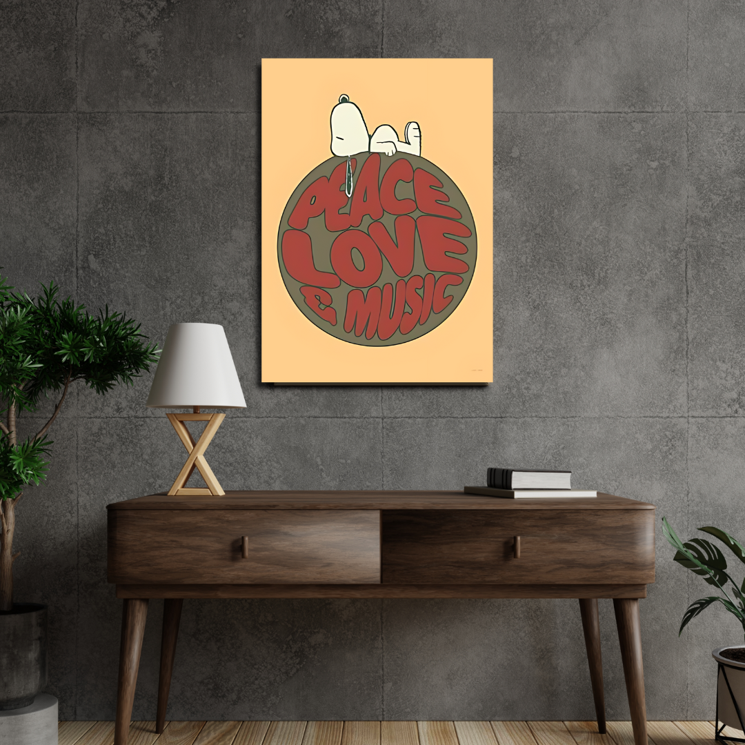 Peace love & music poster