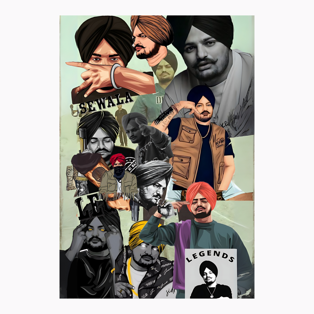 SIDHU MOOSEWALA Posters pack of 10