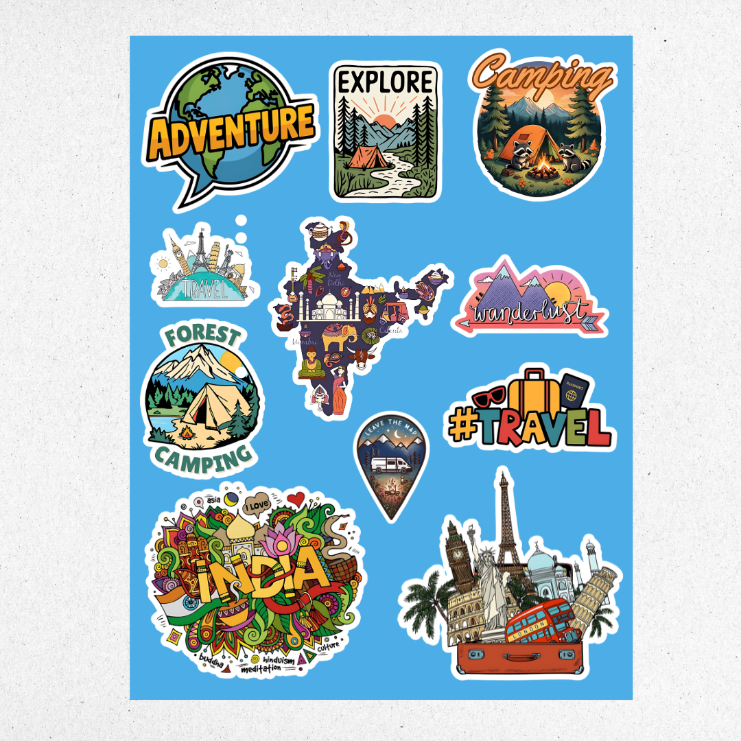 travel mini sticker sheet 1