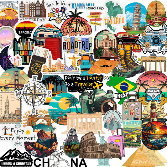 Travelling Sticker pack (50 stickers)