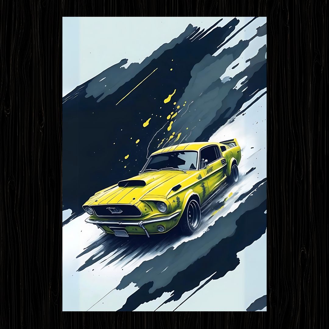 Yellow car Adventure poster